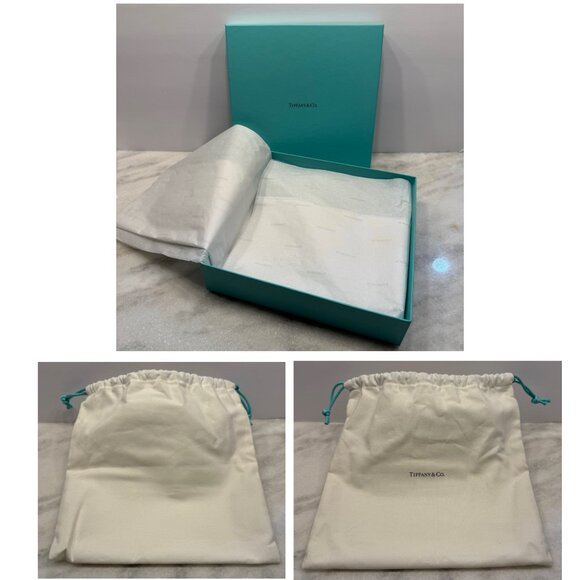 TIFFANY & CO NWOT Blue Leather Crossbody bag/clutch - Picture 2 of 14